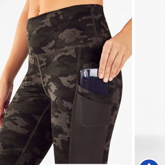 Fabletics Highwaisted Gray Camo Leggings - Picture 3 of 16